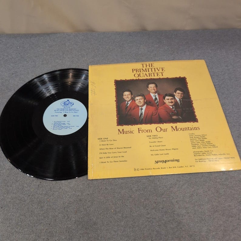 The Primitive Quartet Music From Our Mountains Vinyl LP Gospel 1986 NM-1790 image 2