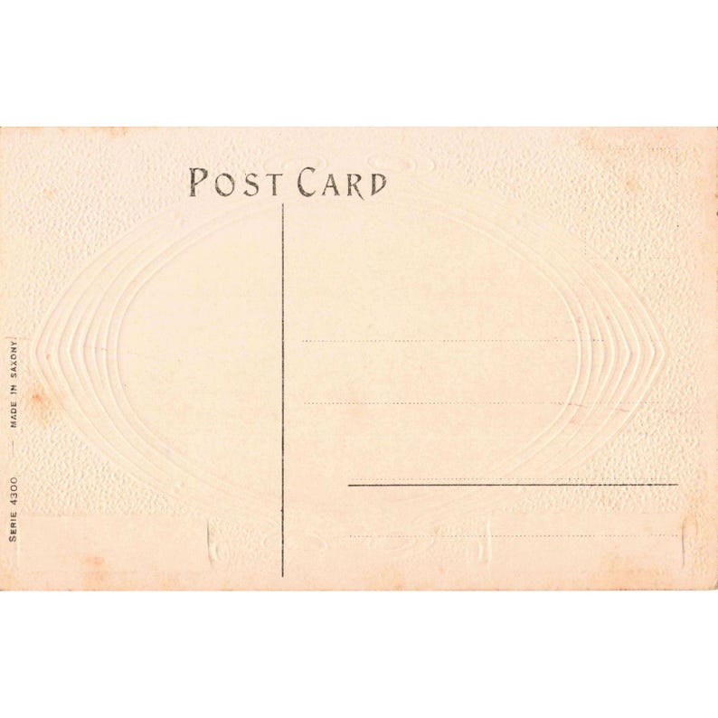 Carte postale ancienne La Catastrophe Trois Petits Chatons Saxe en relief Série 4300 image 2