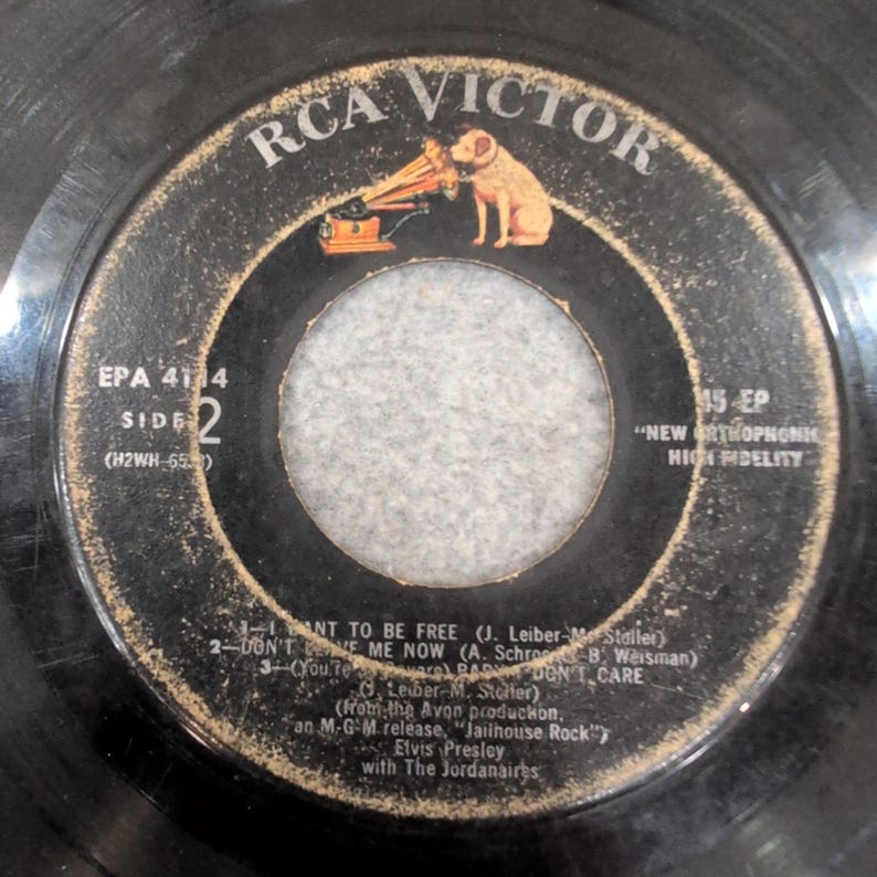 Elvis Presley Jailhouse Rock 45 EP RCA Victor EPA-4114 1957 Vinyl Record image 1