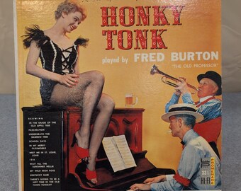 Fred Burton Honky Tonk Vinyl LP Promenade 2118 The Old Professor Jazz Piano