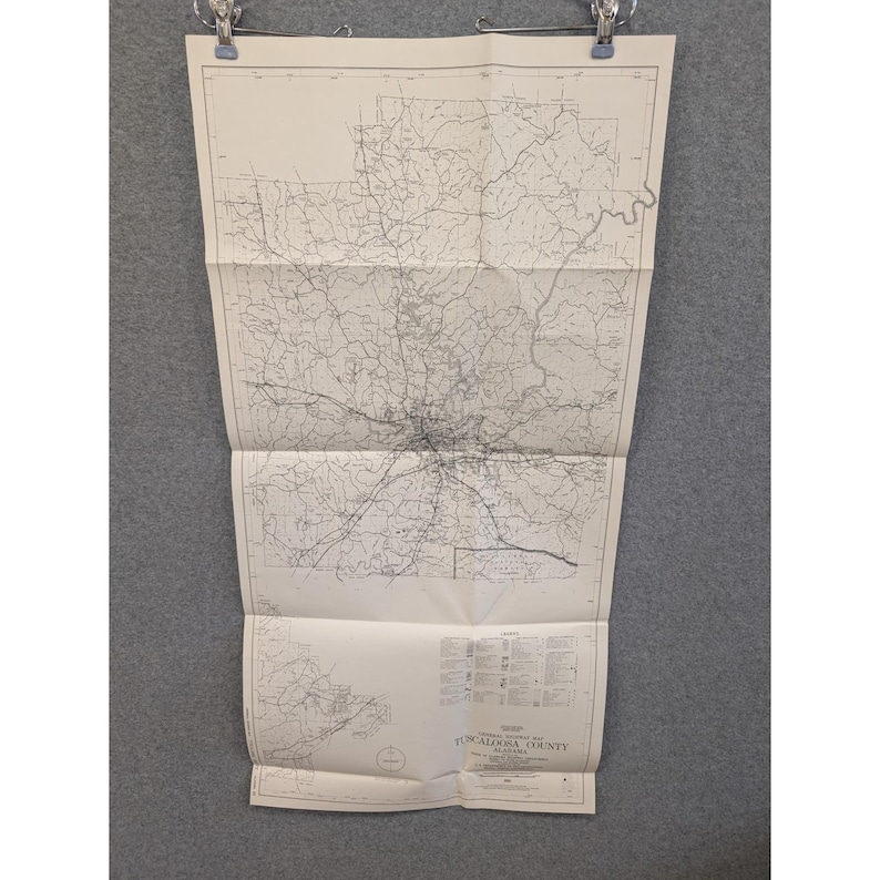 Mappa stradale generale d'epoca della contea di Tuscaloosa, Alabama, 1980, University Cottondale immagine 1