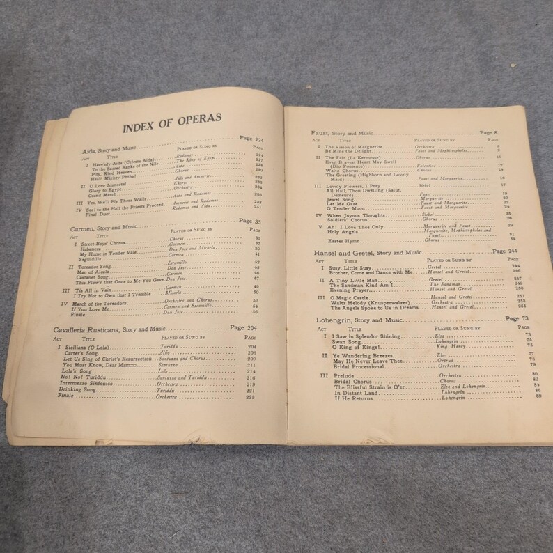 Grand Opera Hemma Albert E Wier Noter Berättelser 1927 D Appleton Century Co bild 4
