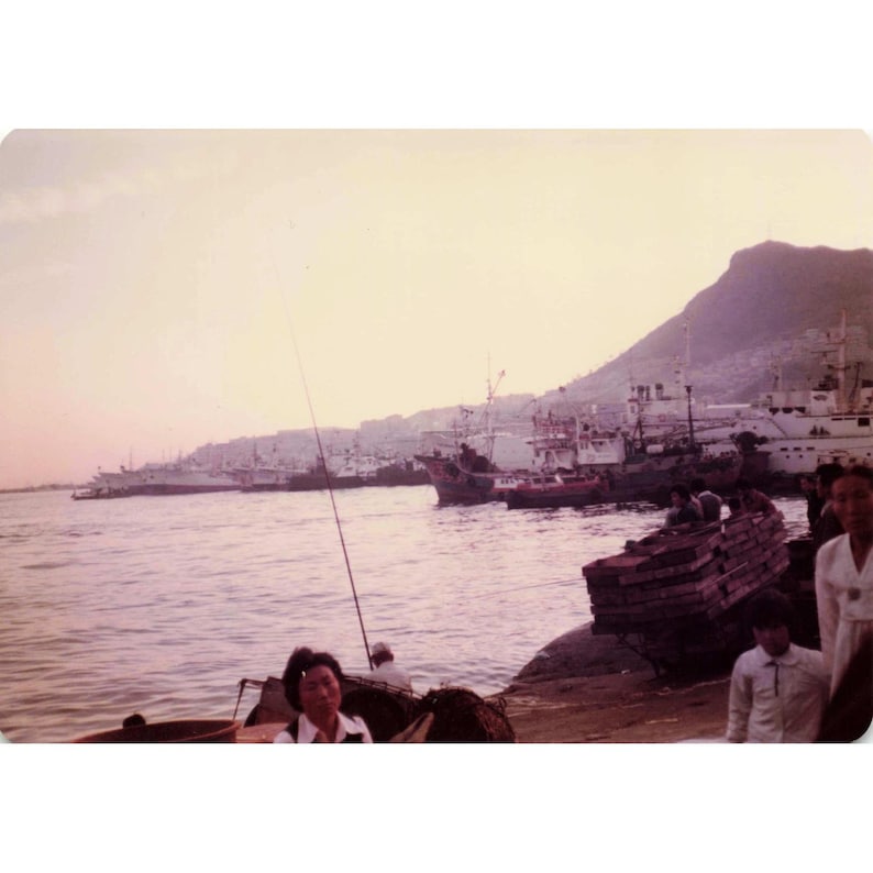 4 Vintage 1970s Busan Korea Jagalchi Harbor Market Photos Pusan Color Prints image 4