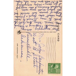 Baldwin NY Long Island High School Postcard 1945 Eagle Post Card Co Used 1 image 2