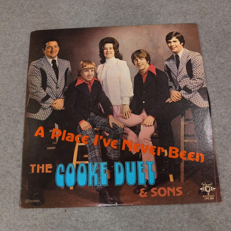 The Cooke Duet and Sons A Place I've Never Been Vinyl LP Jewel Records LPS 388 image 1