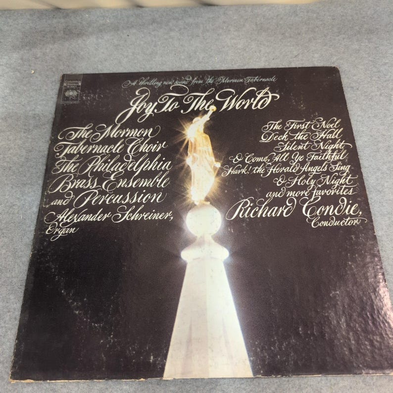 Joy To The World Mormon Tabernacle Choir Philadelphia Brass Vinyl LP M 30077 image 1