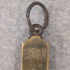 c. 1900 P.S. & W. Co. Antique Brass Spring Scale 25lb Star Logo Primitive Tool image 3