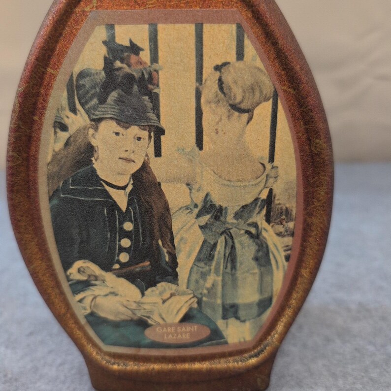 VTG Jim Beam Decanter "Manet / Gare Saint Lazare" Art Series Alabama Label 11.5" image 2