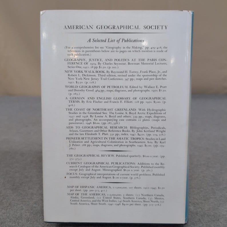 Geography in the Making American Geographical Society 1851-1951 Wright 1952 HC image 2