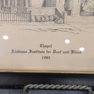 Alabama Institute for Deaf and Blind Chapel Art Print 1985 Wm Elliott Framed image 2