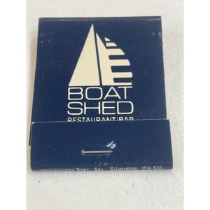 Vintage Boat Shed Restaurant Bar Matchbook Silverdale Bremerton WA image 1