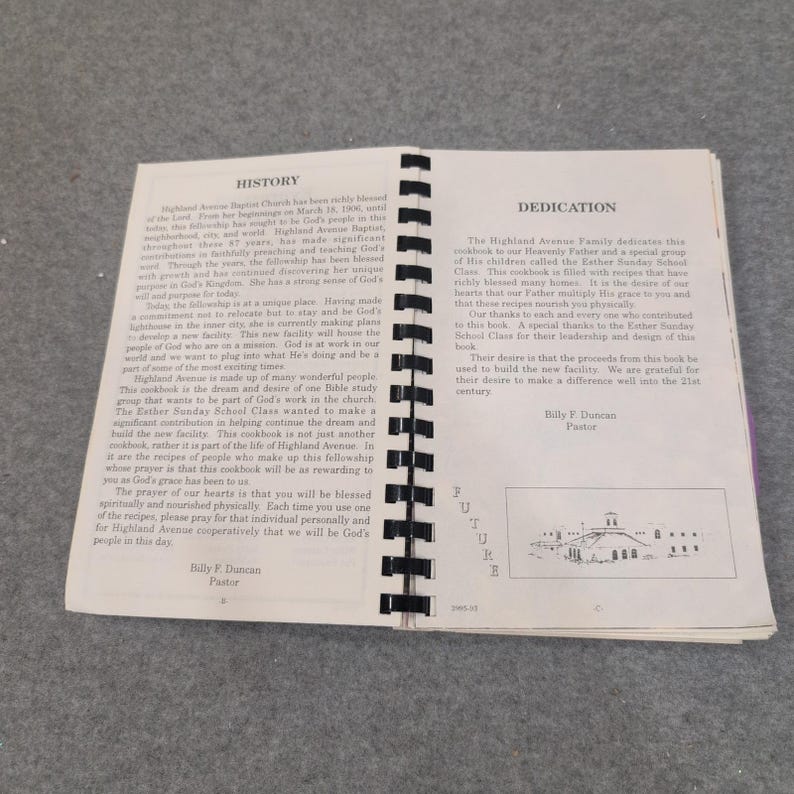 Our Heritage Cookbook Highland Avenue Baptist Church Montgomery Alabama Vintage image 2