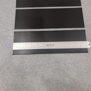 3 Meter Wrap Serie 2080 Black Carbon Fiber CFS12 Vinyl Detailing Strips Bild 3