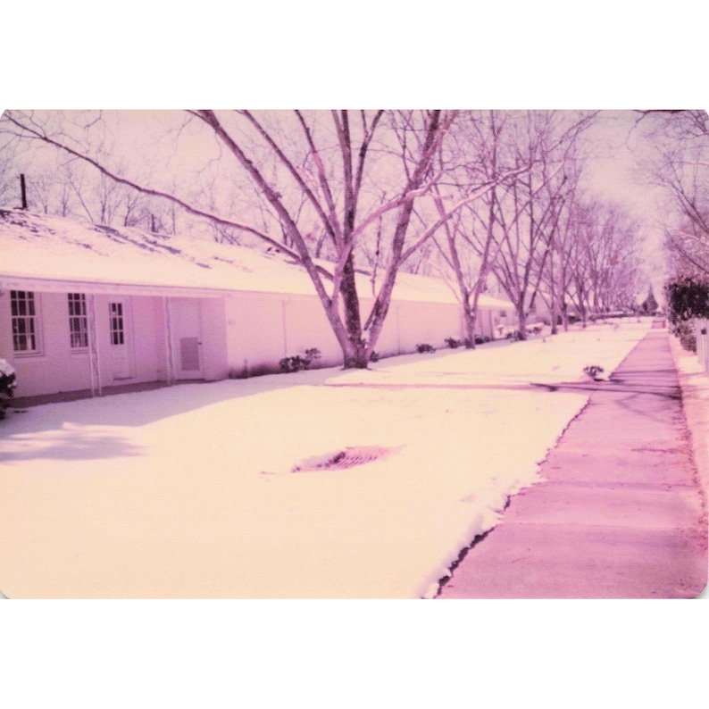 Vintage 1970s Snowy USAF Base Housing Winter Lot of 7 Photos 3.5x5 image 1