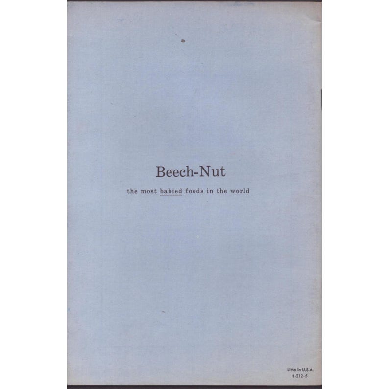Vintage Beech-Nut Happy Mealtimes For Your Baby Advertising Booklet H-212-5 image 2