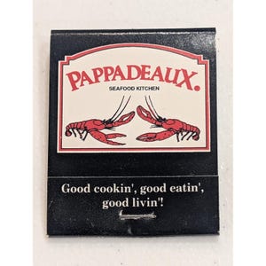 Pappadeaux Seafood Kitchen Restaurant Streichholzbrief Classic Collectible Souvenir Bild 1