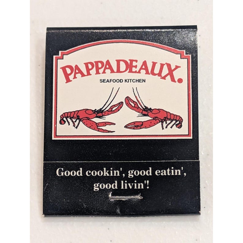 Pappadeaux Seafood Kitchen Restaurant Streichholzbrief Classic Collectible Souvenir Bild 1