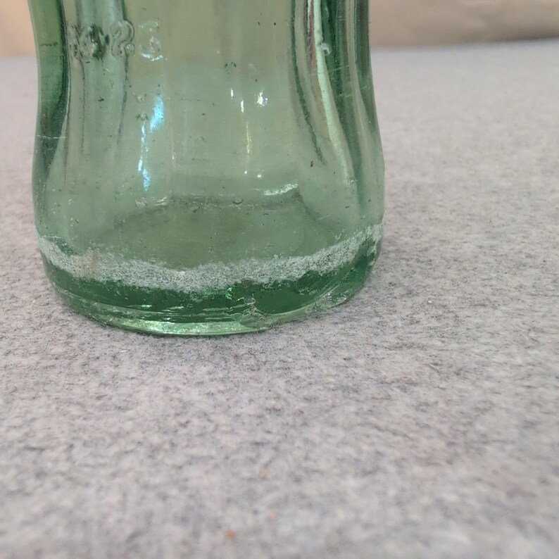 VTG Coca-Cola Glass Bottle Rome GA Georgia Green Embossed Hobbleskirt Contour image 2