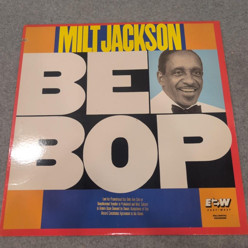 Milt Jackson Bebop Vinyl LP 1988 East-West Records 90991-1 Jazz Digital Recordin image 1