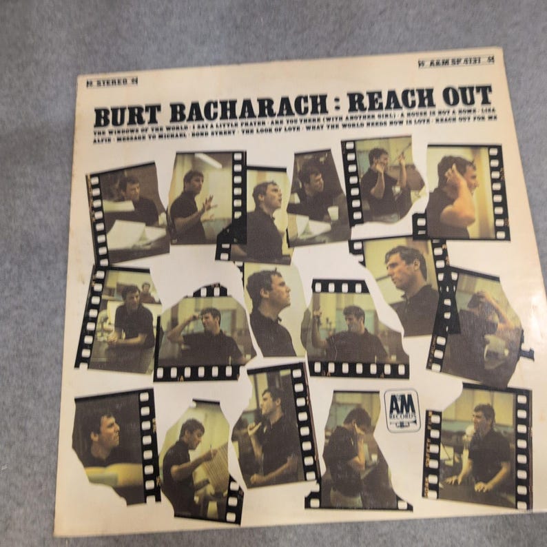 Burt Bacharach Reach Out Vinyl LP A&M Records SP-4131 Stereo 1967 Pop Lounge image 1