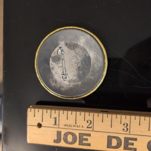 Vintage IM A CB Nut Pinback Button Yellow Trucker Radio Novelty Badge 70s VG image 2