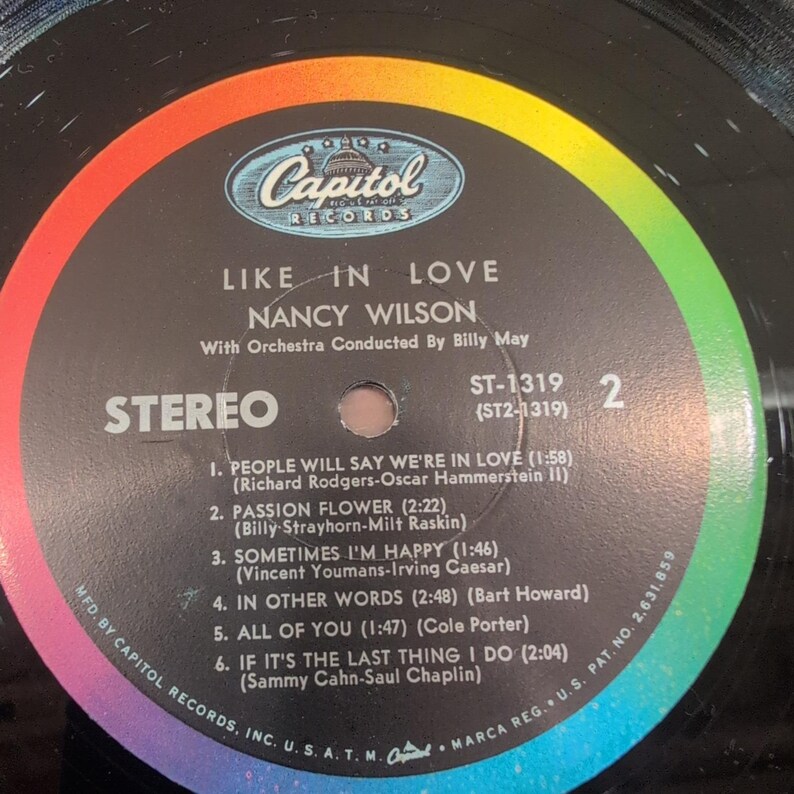 Nancy Wilson Like in Love Vinyl LP Capitol ST-1319 Billy May Orchestra 1960 image 6