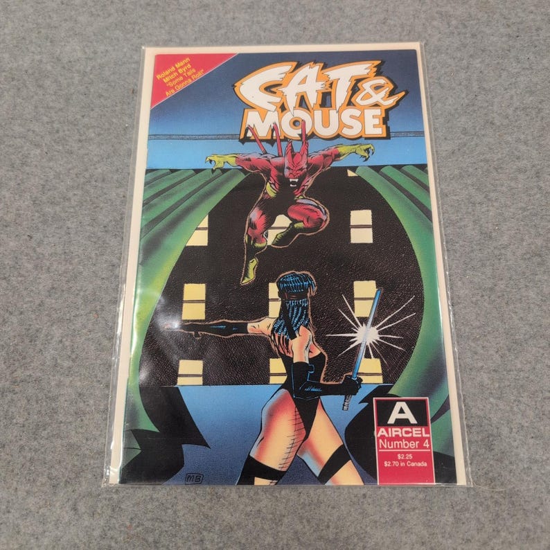 Aircel Comics Cat & Mouse Number 4 Roland Mann Mitch Byrd 1990 VG+ image 1