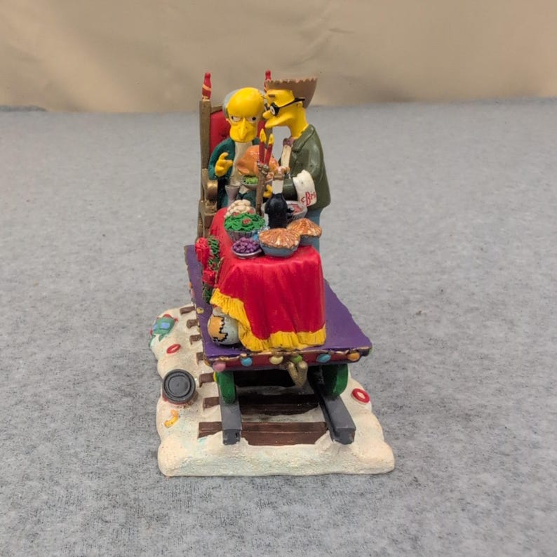 2003 The Simpsons Christmas Express A Feast for One Mr Burns Smithers Figurine image 3