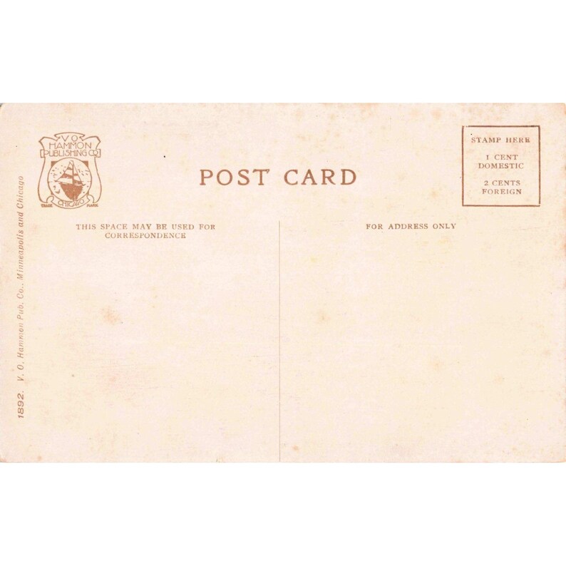Fort Snelling Minnesota Old Block House Vtg Postcard Divided Back Hammon 1892 image 2