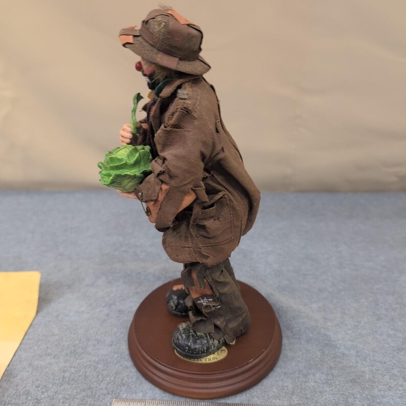 Emmett Kelly Jr. Real Rags Eating Cabbage 2 Kolekcjonerska figurka klauna z limitowanej edycji zdjęcie 10