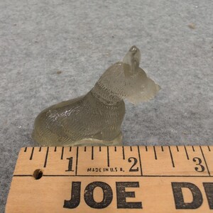 Vintage Miniature Translucent Glass Scottie Dog Figurine Scottish Terrier Decor image 4