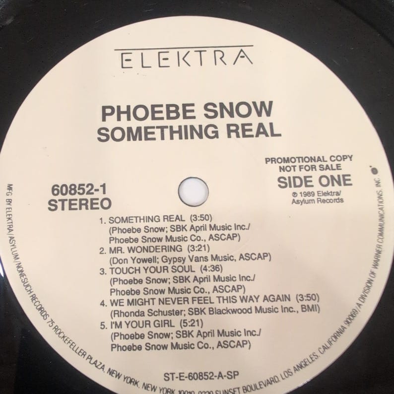 Phoebe Snow Something Real Vinyl LP 1989 Promo DMM Audiophile 60852-1 VG Bild 6