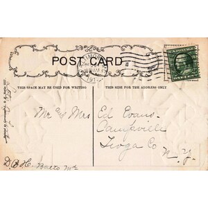 Antique 1911 Christmas Postcard L&E Serie 2227 Musicians Lute Embossed Germany image 2