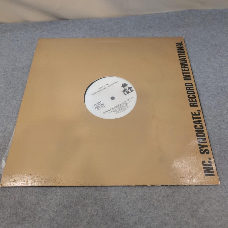 The Truth God Gave Rock & Roll To You 12" Vinyl Promo Single IRS Records 1989 image 3