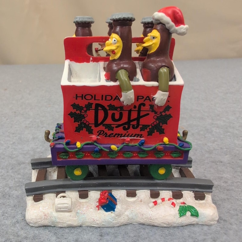 Die Simpsons Packen für Weihnachten Duff Beer Train Skulptur 2005 Bild 1