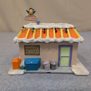 Hawthorne Village The Simpsons Christmas Village Krusty Burger Lighted Sculpture image 4