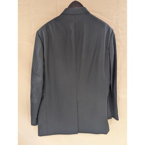 VTG Dockers Men's Black Blazer Jacket Size 46 L Long Business Casual Wool Blend image 6