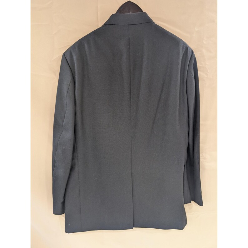 VTG Dockers Men's Black Blazer Jacket Size 46 L Long Business Casual Wool Blend image 6