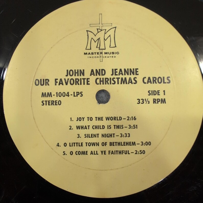 John und Jeanne Unsere Lieblings-Weihnachtslieder Vinyl LP Master Music MM-1004-LPS Bild 1