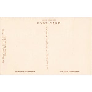 Vtg Hand-Colored Postcard Cave of Winds Manitou Springs CO Altar Albertype afbeelding 2