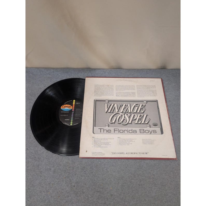 The Florida Boys Vintage Gospel Vinyl LP Record Canaan Records CAS-9818 1977 image 2