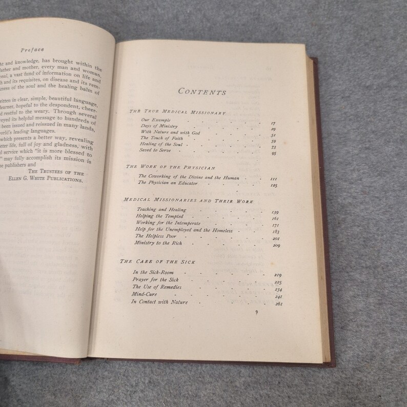 The Ministry of Healing Ellen G White 1942 Pacific Press Religious Health Book image 6