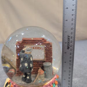Happy 70th Birthday Signed Emmett Kelly Jr. Snow Globe Musical Clown Baker image 6