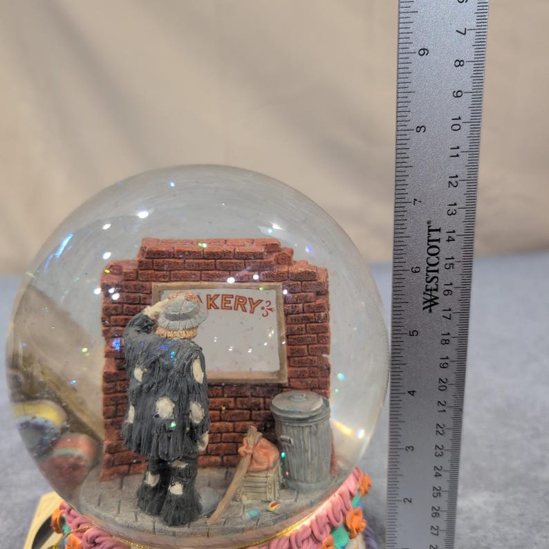 Happy 70th Birthday Signed Emmett Kelly Jr. Snow Globe Musical Clown Baker image 6