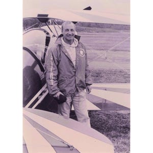 Vintage Pilot Aircraft Photo Kodak Professional Print VG+ image 1
