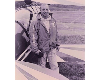 Vintage Pilot Aircraft Photo Kodak Professional Print VG+