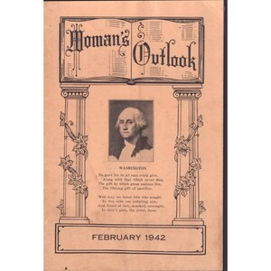 Vintage Woman's Outlook Feb 1942 George Washington Brethren Church Religious image 1