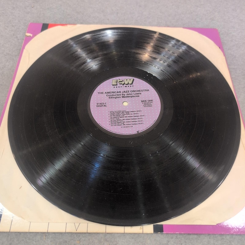 American Jazz Orchestra John Lewis Ellington Masterpieces Vinyl LP 1989 91423-1 image 4