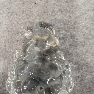 Vintage Clear Textured Art Glass Bubble Turtle Figurine Paperweight MCM image 5