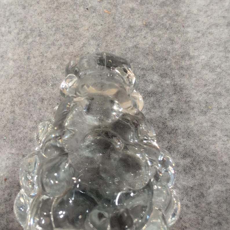Vintage Clear Textured Art Glass Bubble Turtle Figurine Paperweight MCM image 5